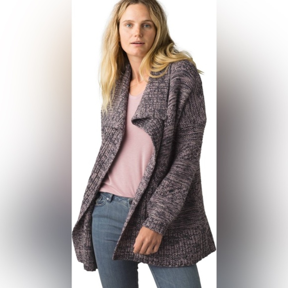 Prana / NWT Purple Wool Blend Sweater Cardigan Sz M